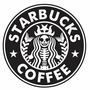 Starbucks coffee skull Vector