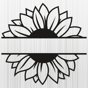 Sunflower Split Monogram Svg