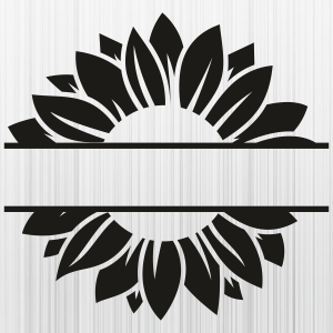 Sunflower Line Monogram Svg