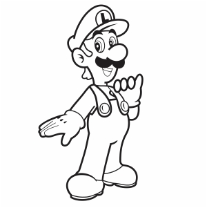 Luigi Super Mario Svg For Silhouette