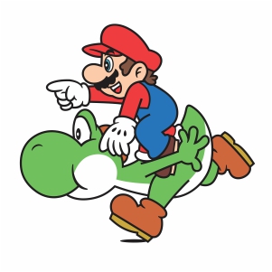 Super Mario And Yoshi Svg