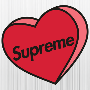 Supreme Love Heart Svg