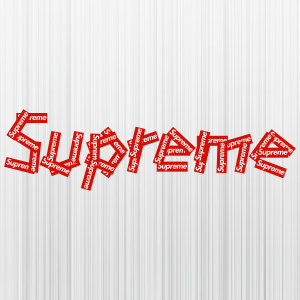 Supreme Letter Style Svg