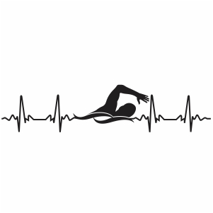 Swimming Heartbeat Svg