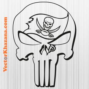 Tampa Bay Buccaneers Punisher Skull Svg