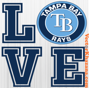 Tampa Bay Rays Love Svg
