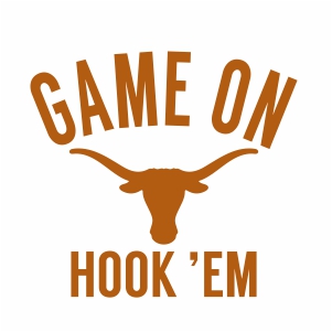 Game On Hook Em Logo Vector