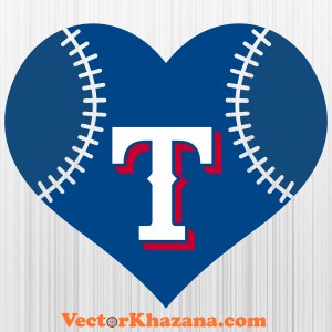 Texas Rangers Heart Svg