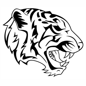 Tiger Head Tattoo vector