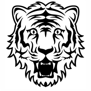 Angry Tiger Face svg