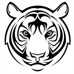 Tiger Face Tribal svg