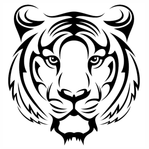 Tiger Face Silhouette Svg