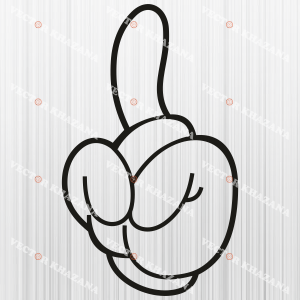 Mickey Mouse Hand Pointing Svg
