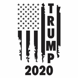 Trump Distressed Flag 2020 vector file