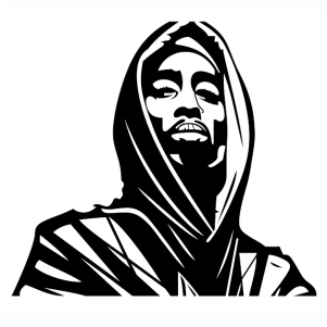 Rapper Tupac Shakur Vector