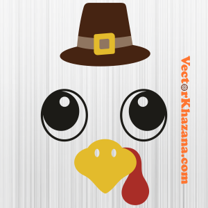 Turkey Face With Hat Svg