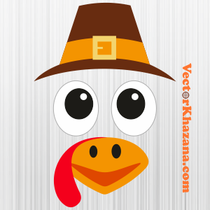 Thanksgiving Turkey With Hat Svg