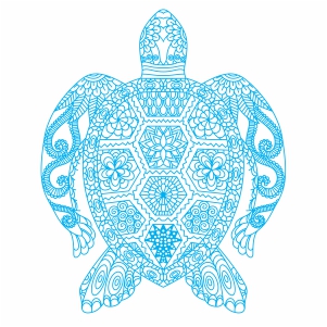 Zentangle Turtle Svg