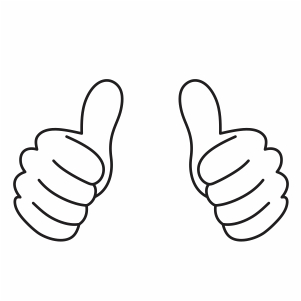 Double Thumbs Up vector