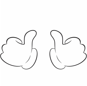Mickey Thumbs Up SVG
