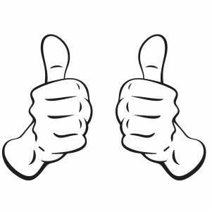 two thumbs up vector 