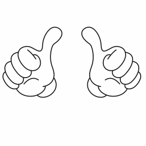 two thumbs up SVG