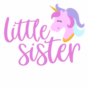 Little Sister Unicorn Svg