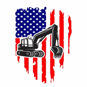 Pipeliner Distressed USA Flag Vector