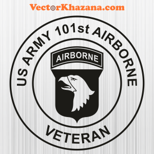 Us Army 101st Airborne Veteran Outline Svg