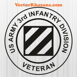 Us Army 3rd Infantry Division Veteran Outline Svg