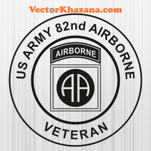 Us Army 82nd Airborne Veteran Outline Svg
