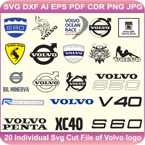 Volvo Car Pack Logos Svg Cut Files