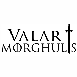 Valar Morghulis logo vector image