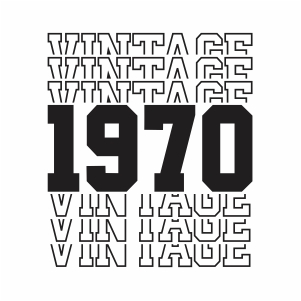 Vintage 1970 50th Birthday vector