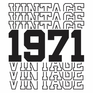Vintage 1971 49th Birthday vector