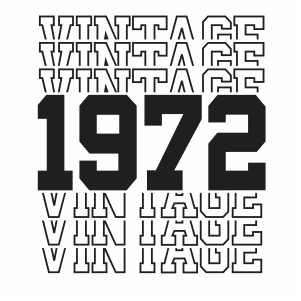 Vintage 1972 48th Birthday vector