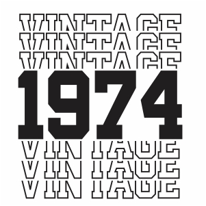 Vintage 1974 46th Birthday vector