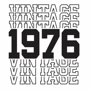 Vintage 1976 44th Birthday vector