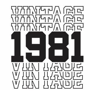Vintage 1981 Svg Jpg Eps Png Download 39th Birthday 1981 Birthday SVG