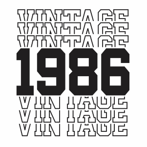 Vintage 1986 34th Birthday vector