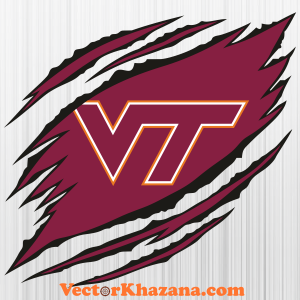 Virginia Tech Hokies Ripped Svg