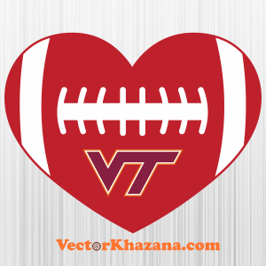 Virginia Tech Hokies Heart Svg