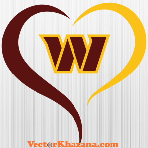 Washington Commanders Heart Logo SVG
