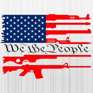 We the People Gun Flag Svg