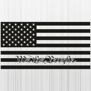 We the People USA Flag Black Svg