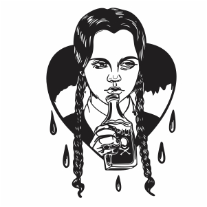 Wednesday Addams Svg