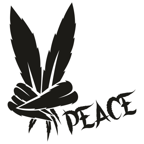 Weed Peace Sign Svg