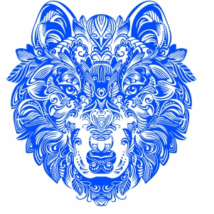 Wolf Zentangle Svg