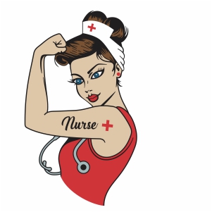 Rosie the Riveter nurse svg