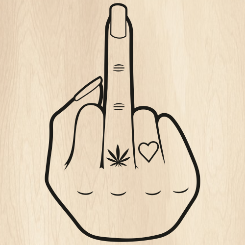 Womens Finger Weed Svg